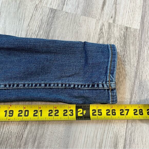 Rag & Bone High Rise Ankle Skinny Jeans Two Tone Denim Tuxedo Stripe - Picture 6 of 6